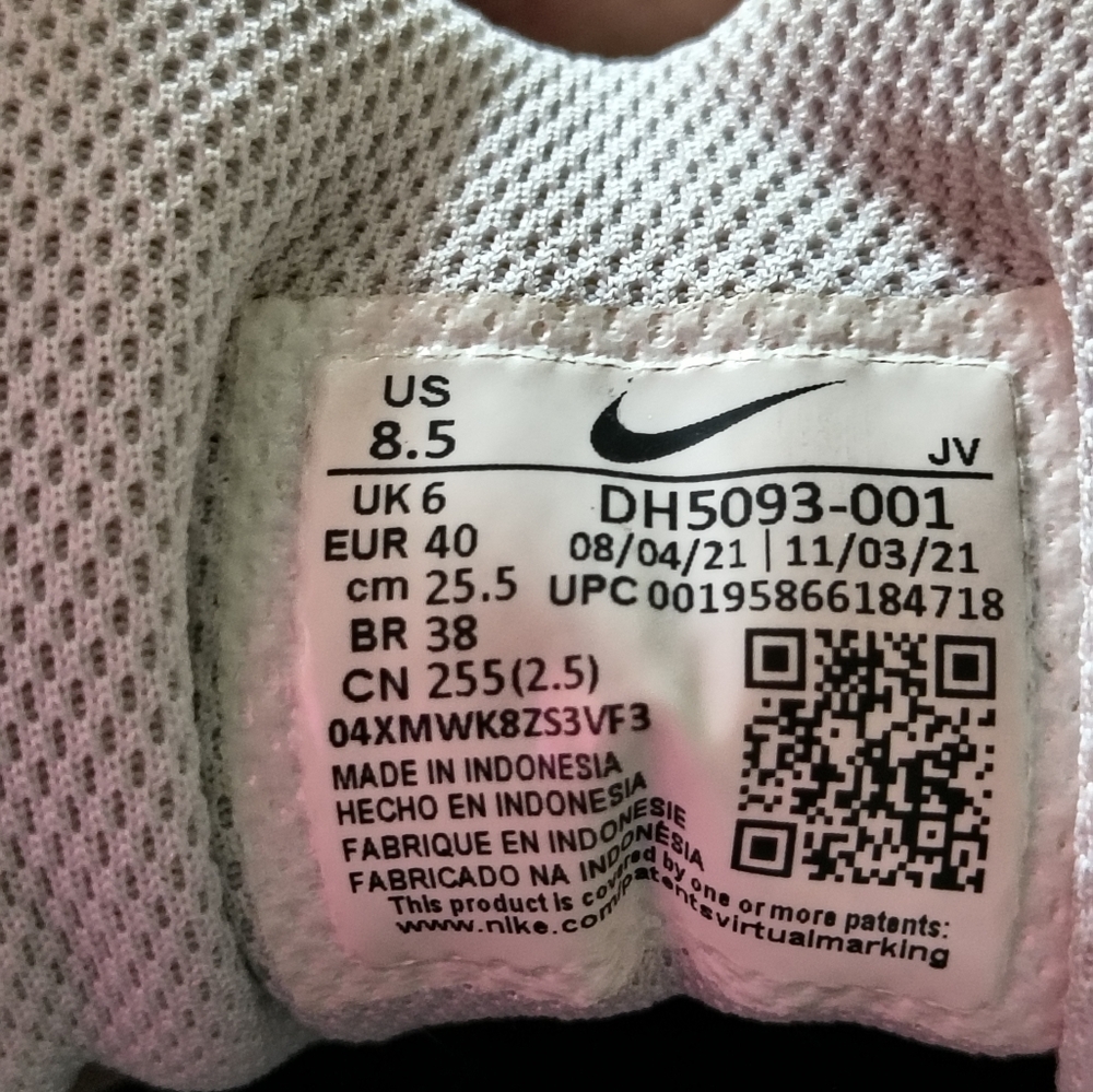 Nike Women's Air Max 97 Pure Platinum Black Pink Prime Sz 8.5 School (Tiny Flaw) - Picture 14 of 14